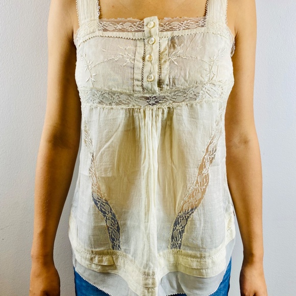 STEPHANIE VAILLE PARIS DELICATE BUTTON-UP CAMISOLE SZ S - Picture 4 of 12